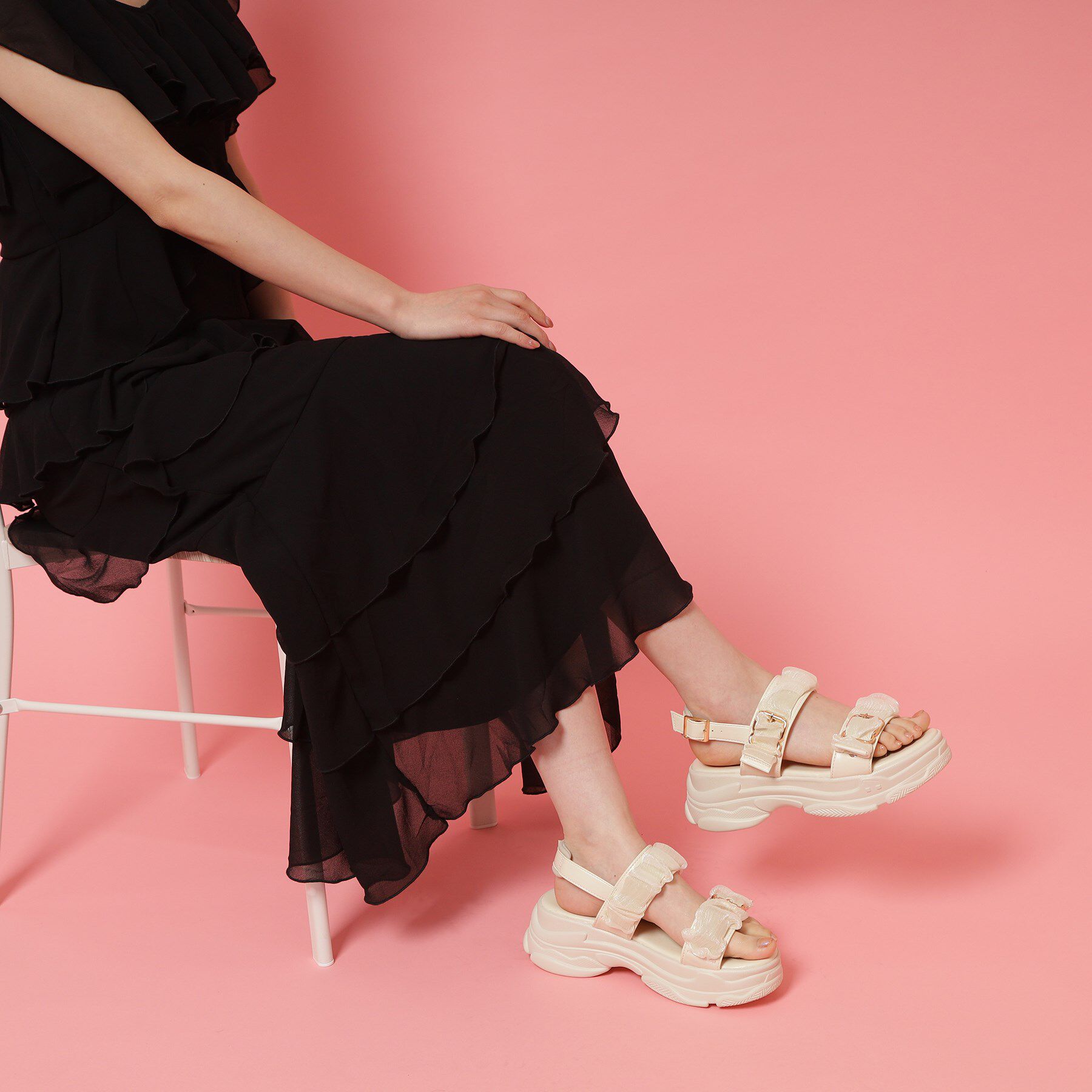 csT&P「ギャザーダブルベルトサンダル」|サンダル|