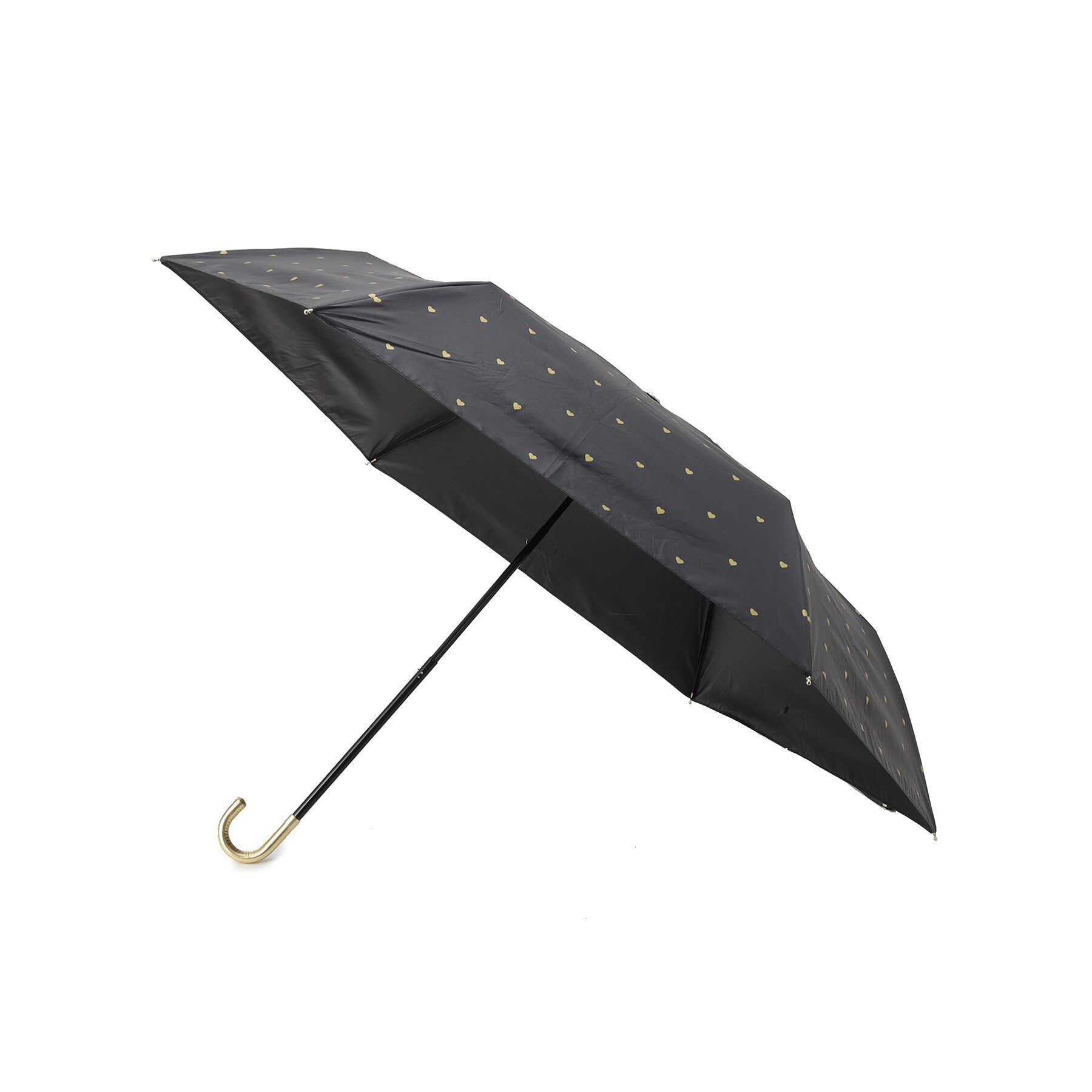 Ober Tashe「遮光ゴールドプチハートミニ傘」|傘|ブラック(019)