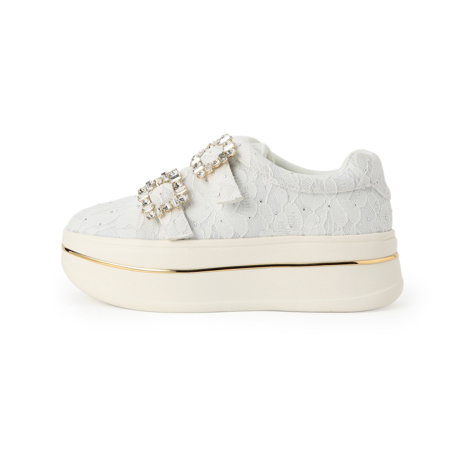 ESPERANZA「ビジューバックルWストラップレーススニーカー」|スニーカー|