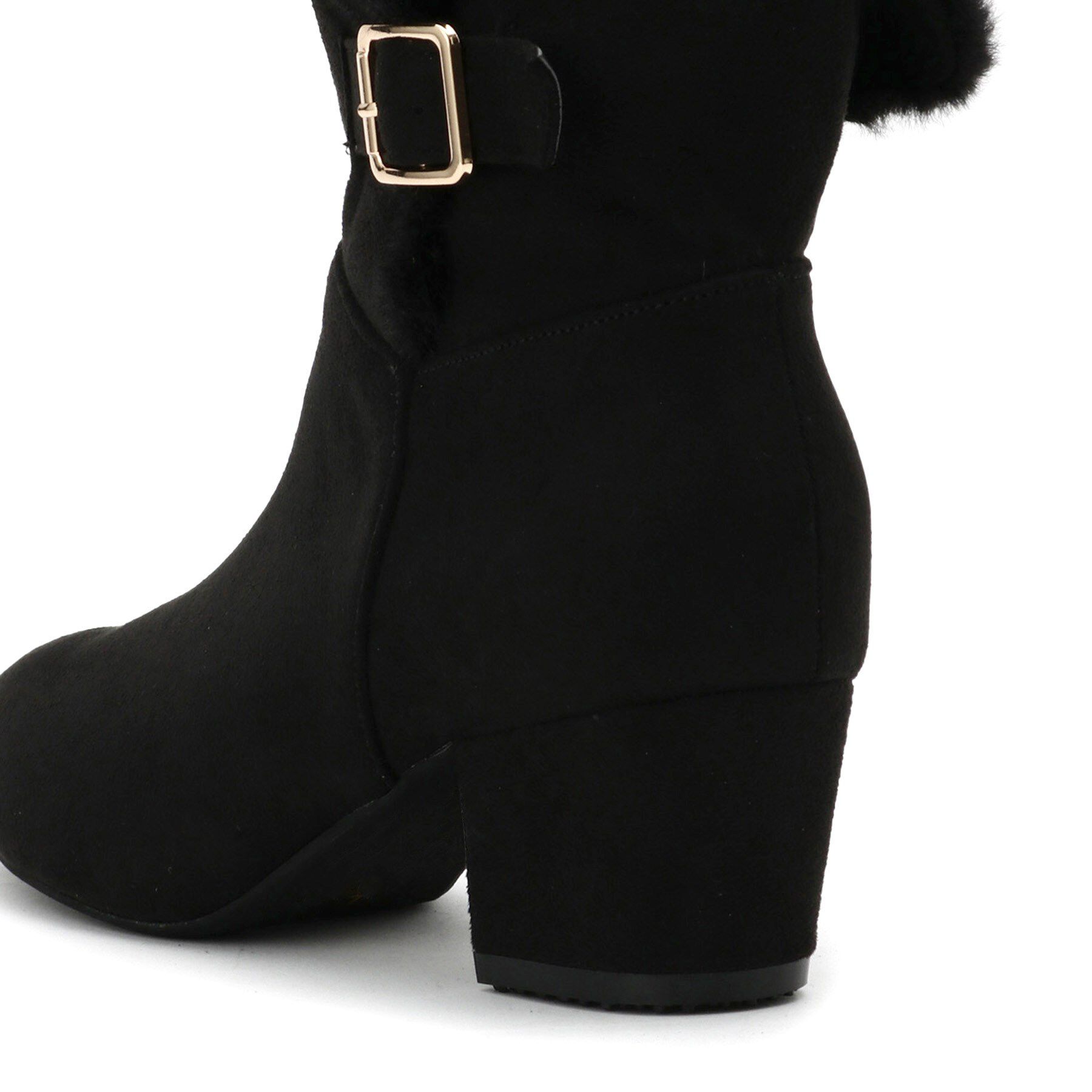 ESPERANZA「折り返しフェイクファー2WAYショートブーツ」|ショートブーツ|