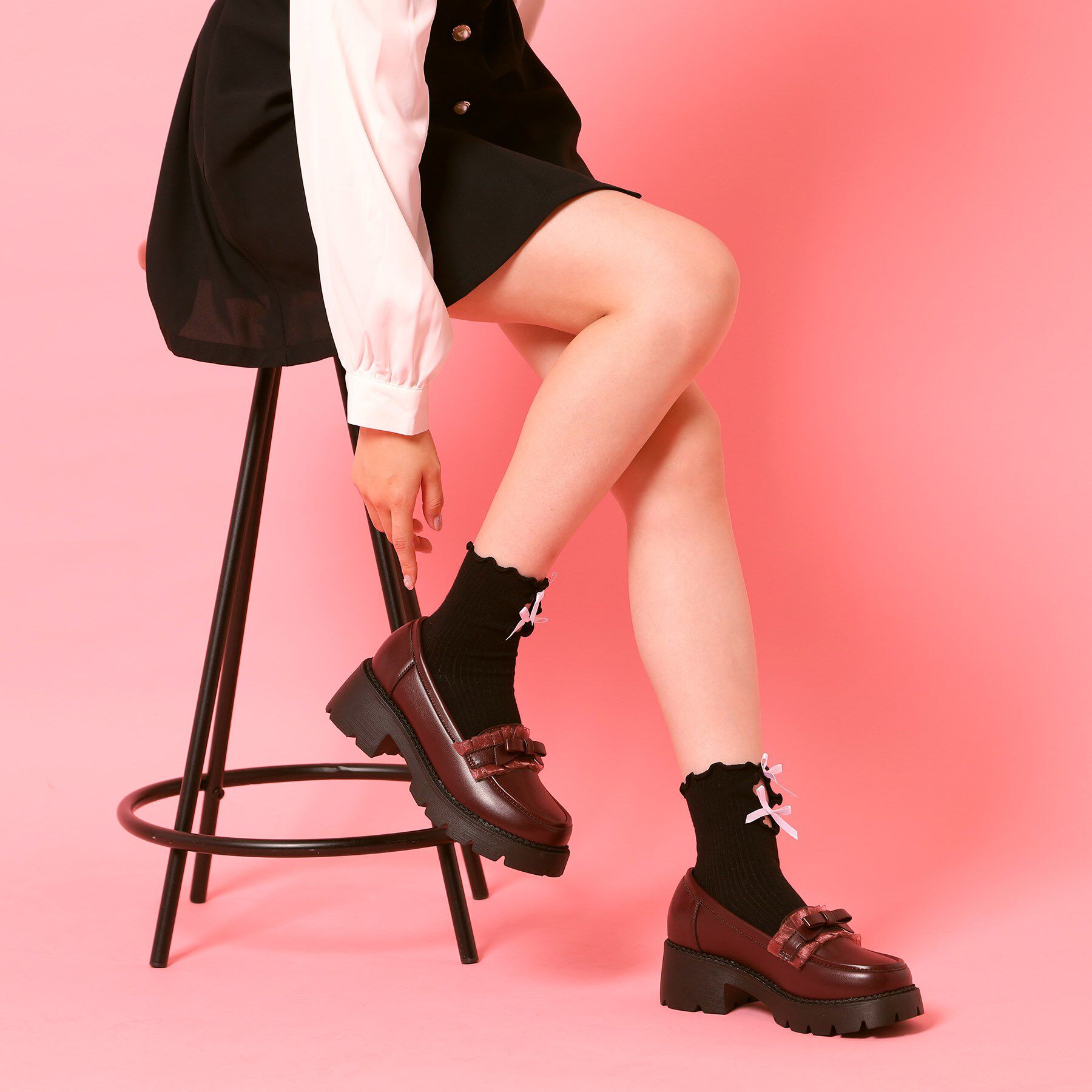 csT&P「フリル付きリボンローファー」|パンプス|