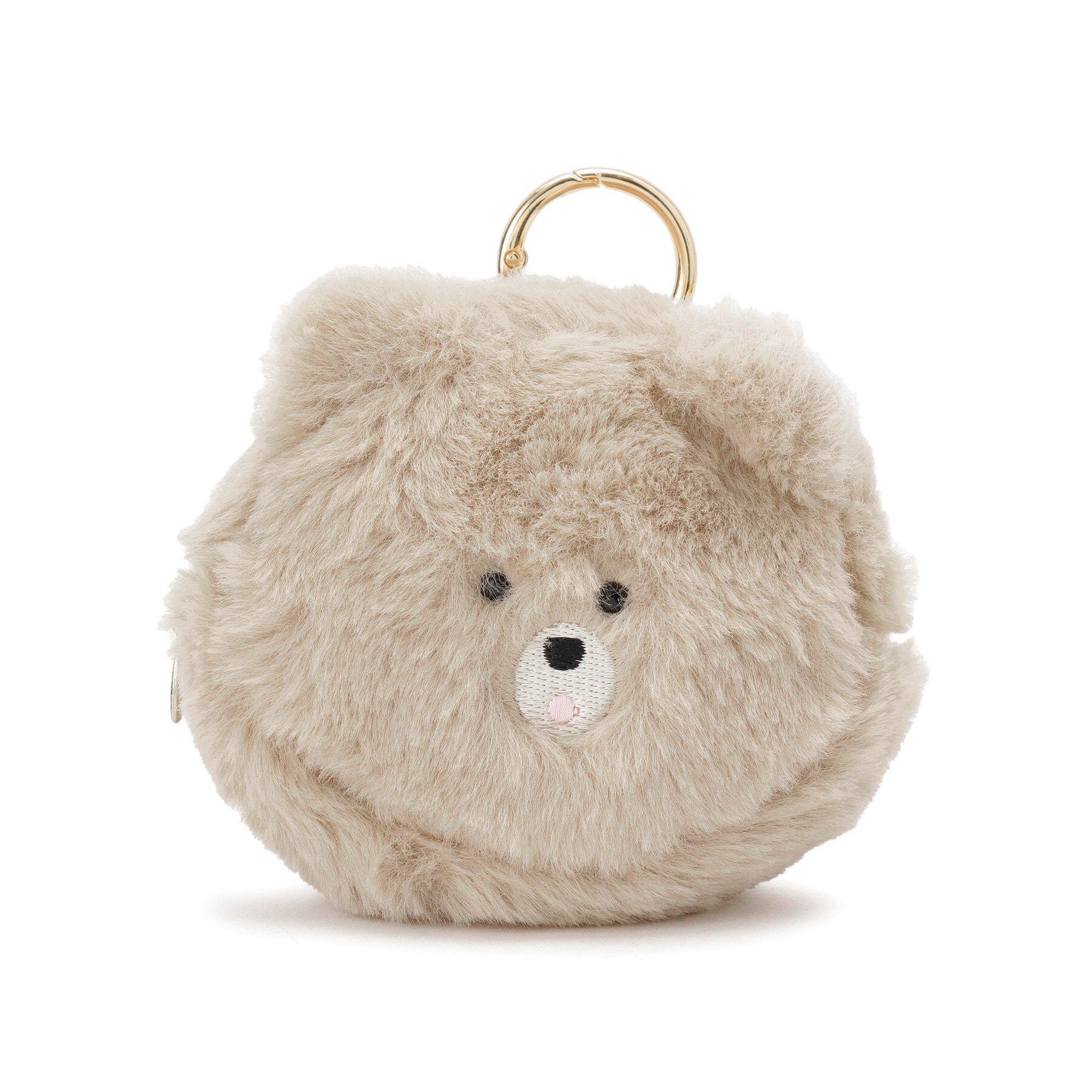 Ober Tashe「もこもこアニマルポーチ」|ポーチ|アイボリー(004)