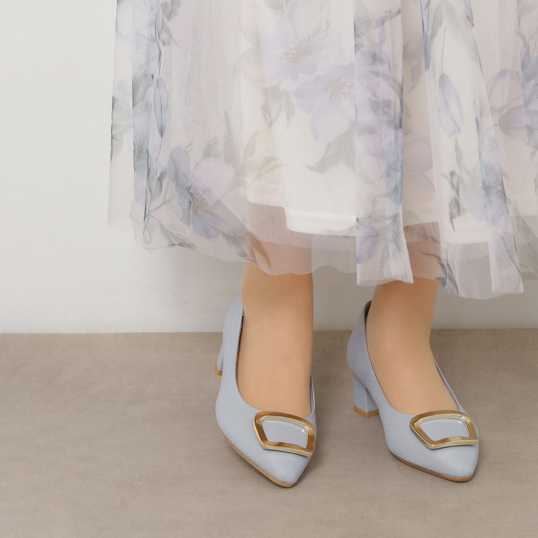 ESPERANZA「スクエアバックルパンプス」|パンプス|