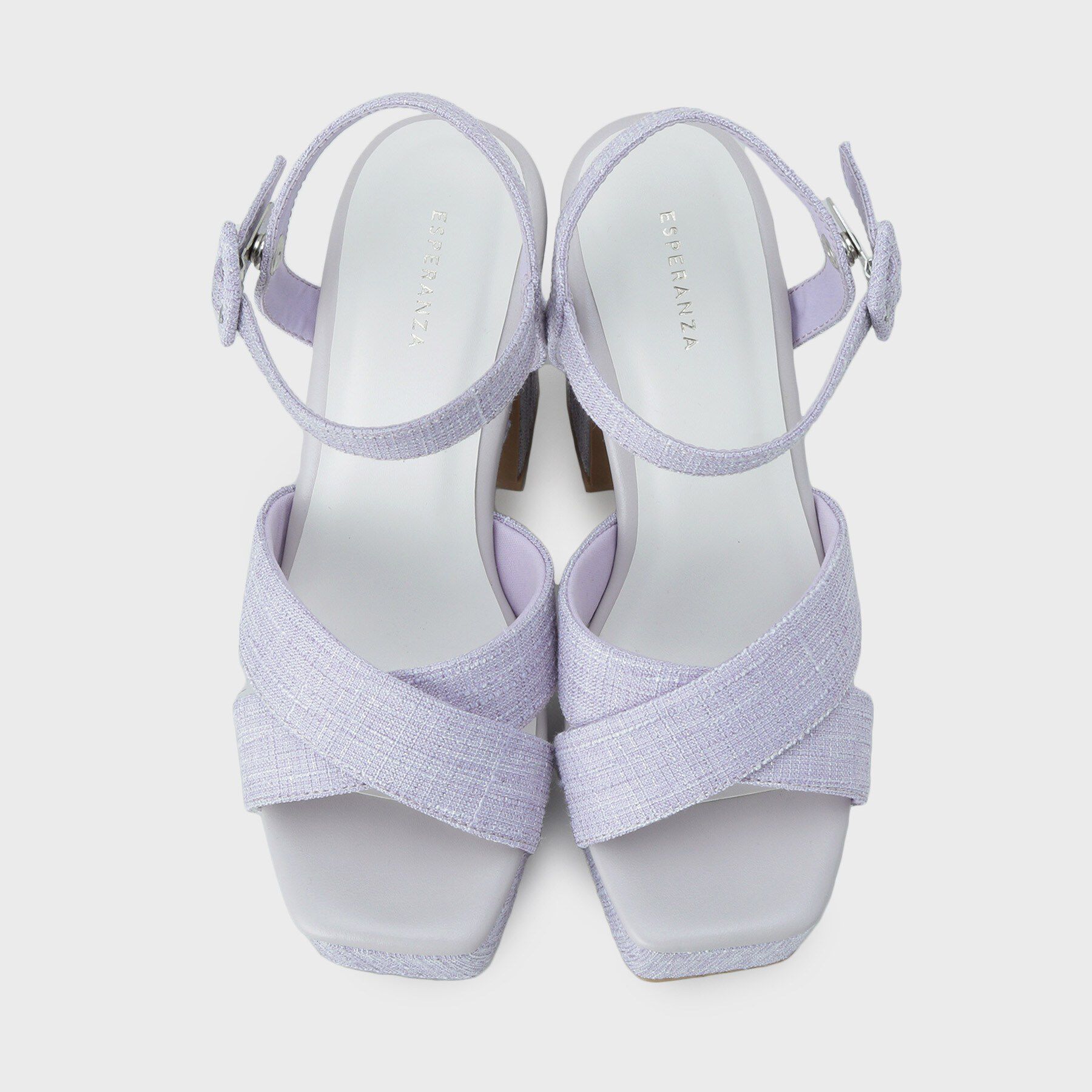 ESPERANZA「【ラク盛り／サンダル】 26SS新作 ツイードサンダル」|サンダル|