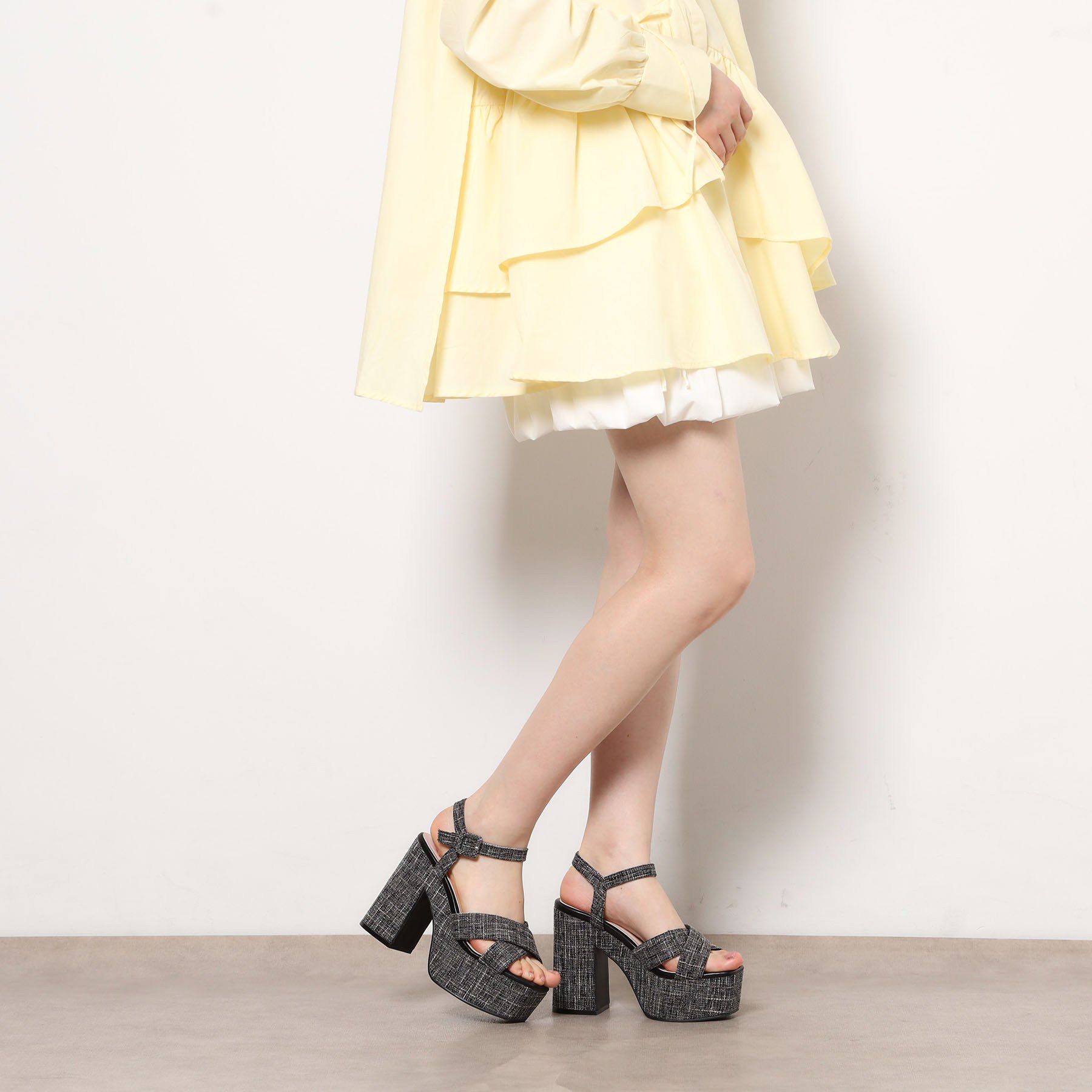 ESPERANZA「【ラク盛り／サンダル】 26SS新作 ツイードサンダル」|サンダル|