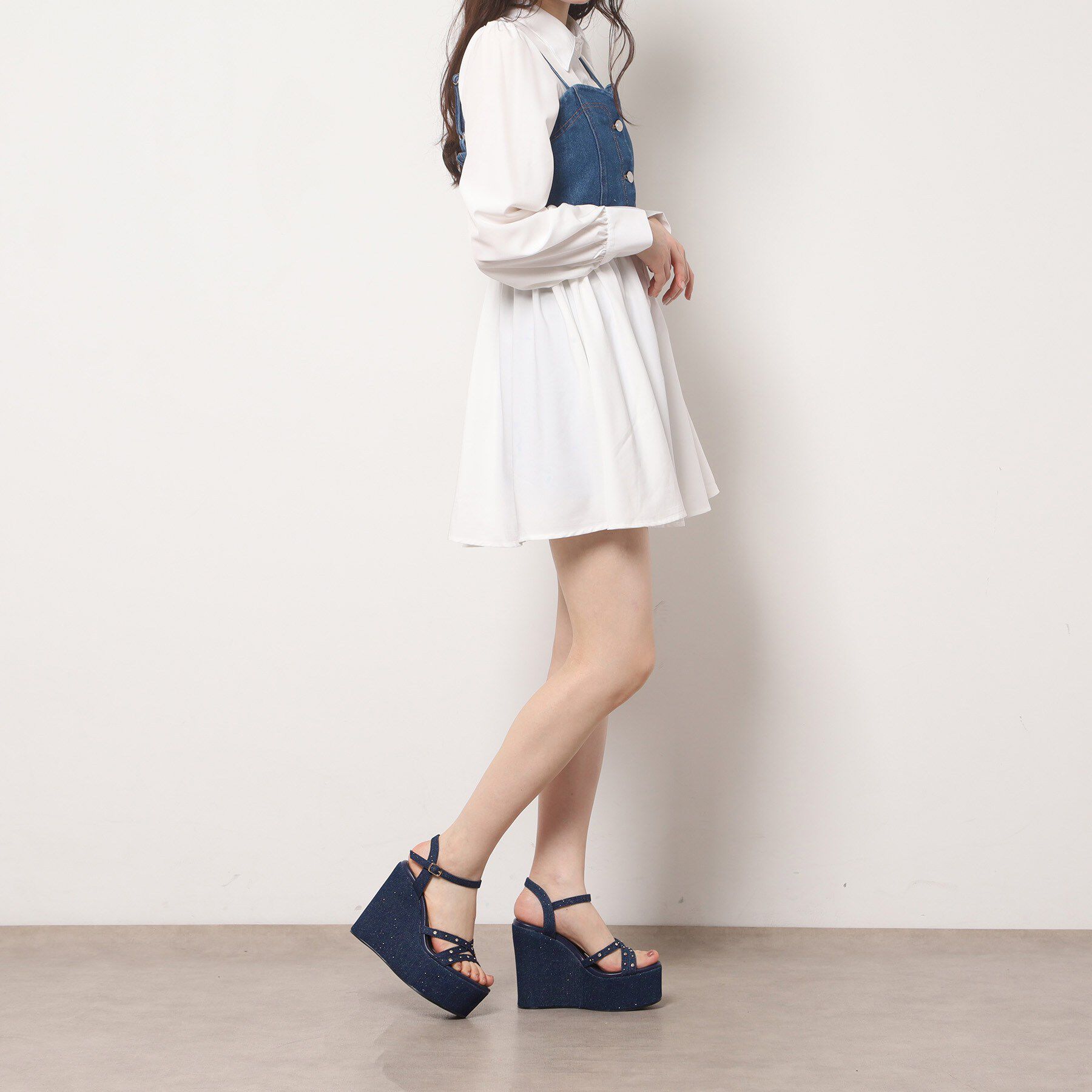 ESPERANZA「ビジュースタッズウェッジサンダル」|サンダル|