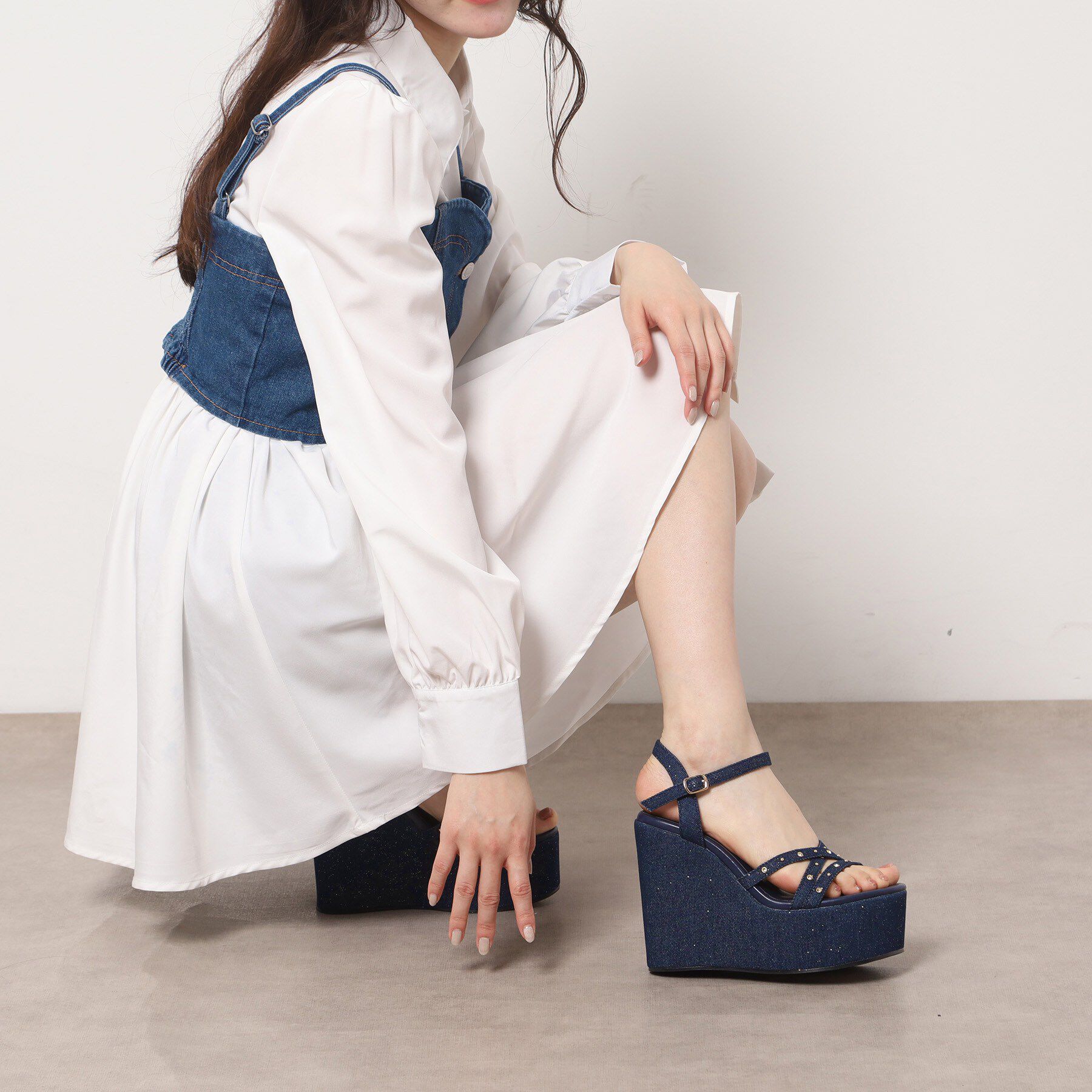 ESPERANZA「ビジュースタッズウェッジサンダル」|サンダル|