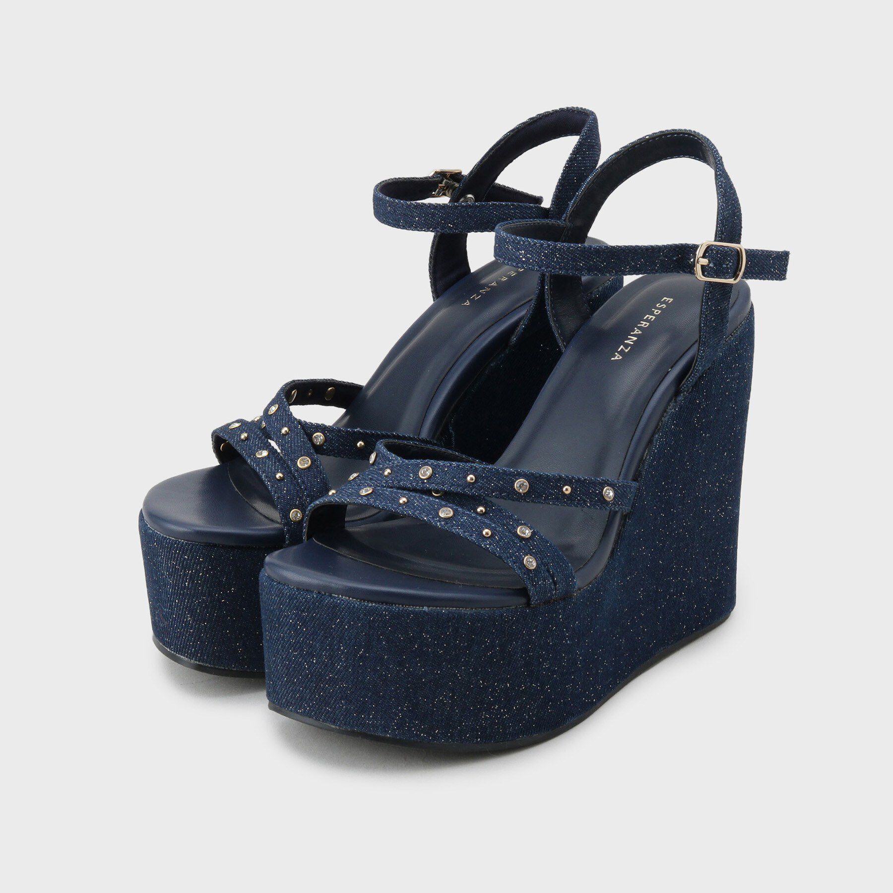 ESPERANZA「ビジュースタッズウェッジサンダル」|サンダル|