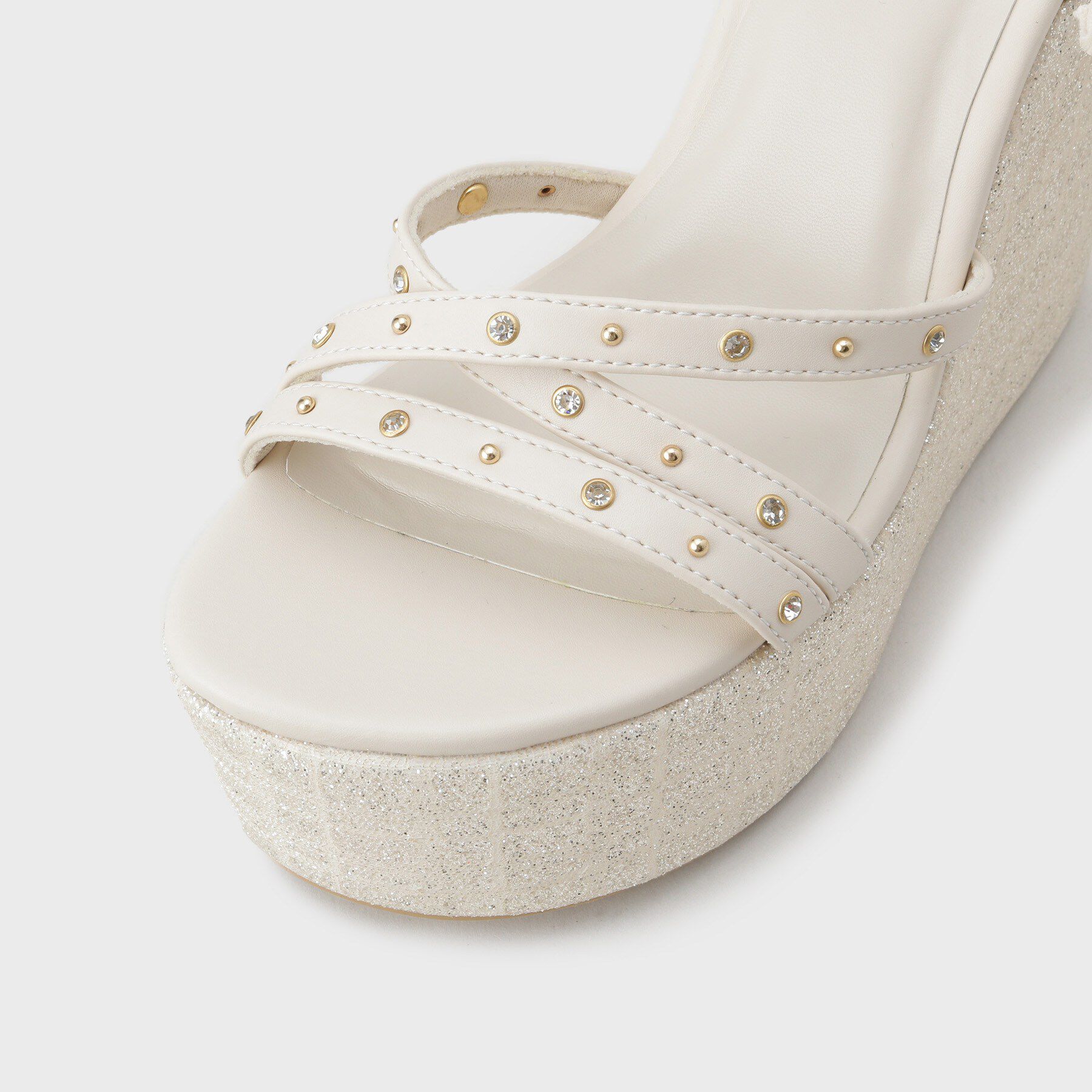 ESPERANZA「ビジュースタッズウェッジサンダル」|サンダル|