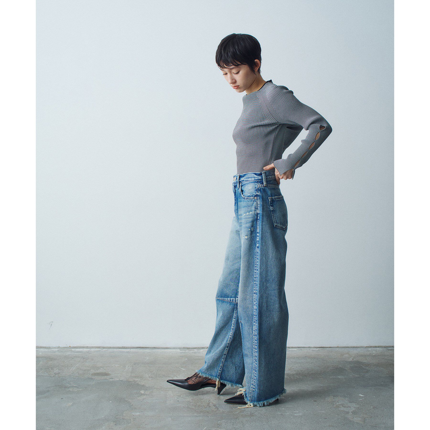 CODE A「hole sleeve knit」|ニット・セーター|