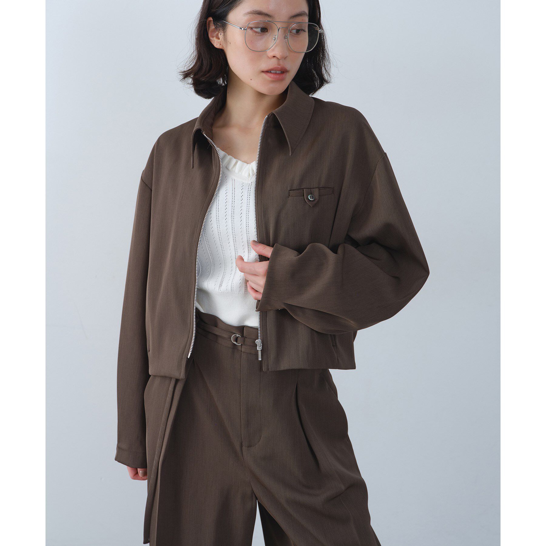 CODE A「urban tailor short blouson」|ブルゾン・スタジャン|モカブラウン(042