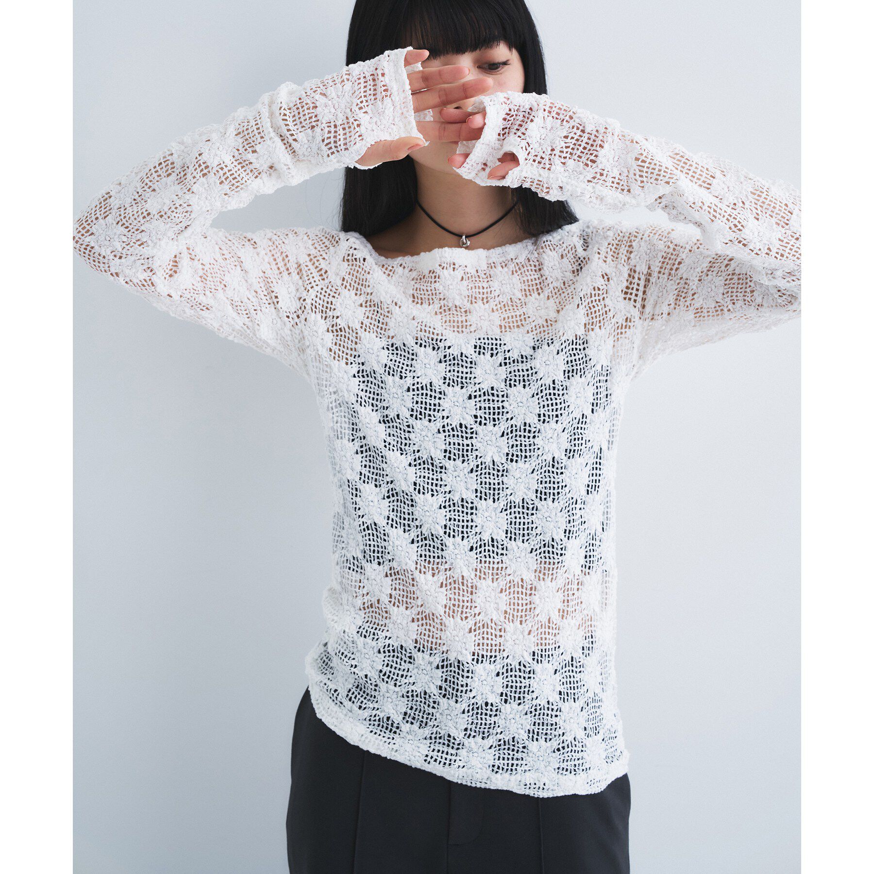 CODE A「floral lace tops」|Tシャツ・カットソー|