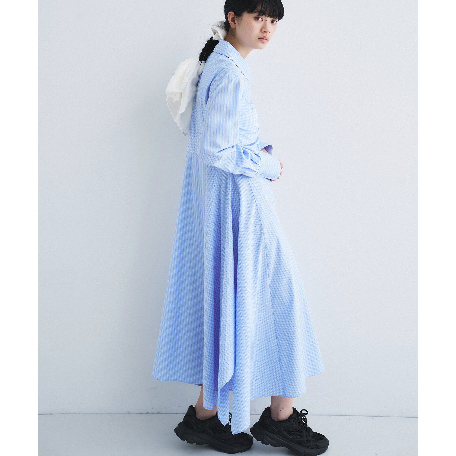 CODE A「stripe shirt dress」|ワンピース|
