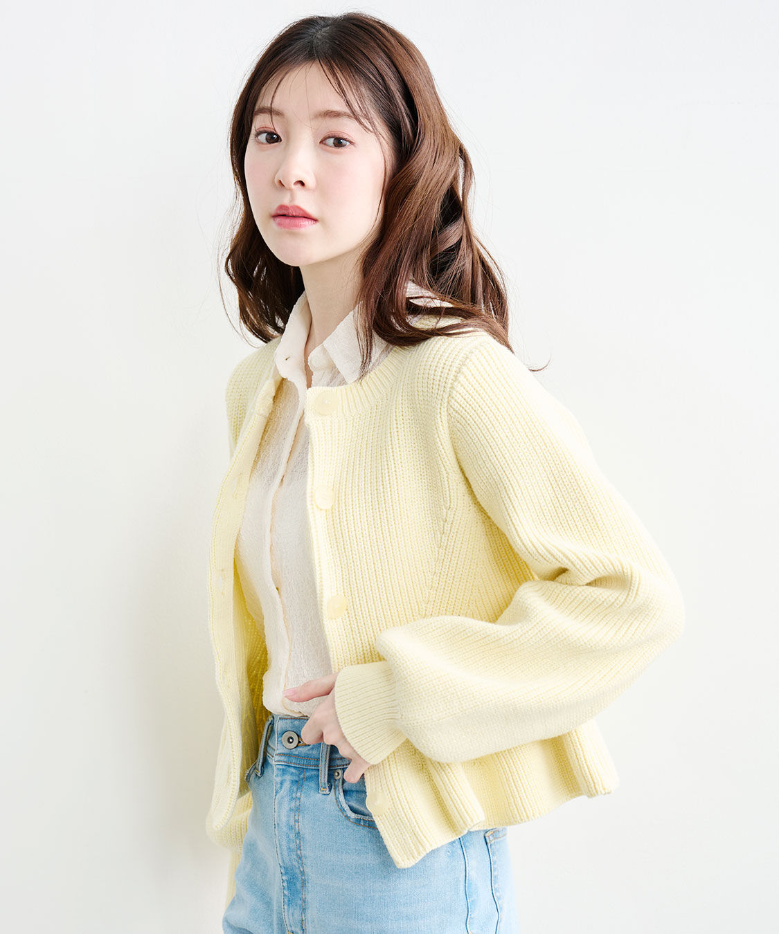 COCO DEAL「ペプラムボタンニット」|ニット・セーター|