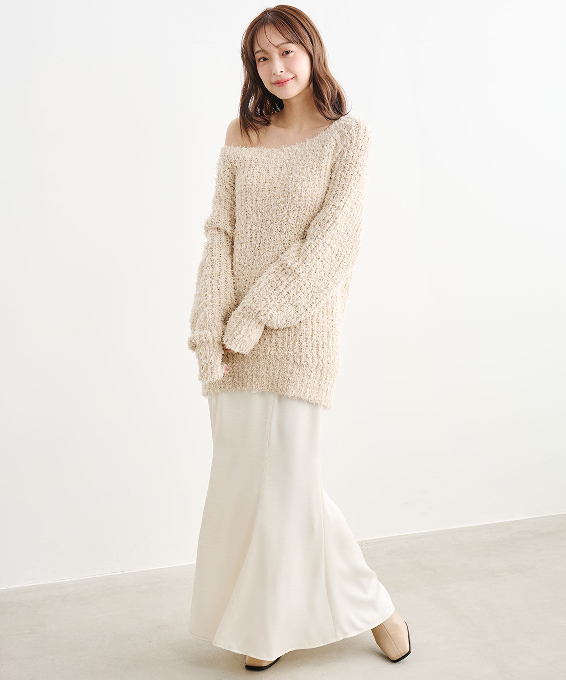 COCO DEAL「カーブ切り替えサテンマーメイドスカート」|スカート|