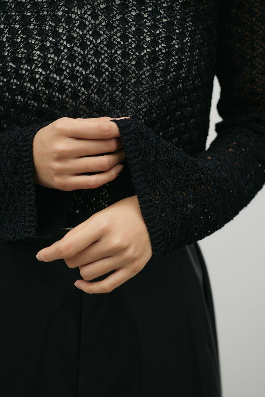 STYLEMIXER「アイレットレースフーディー」|ニット・セーター|