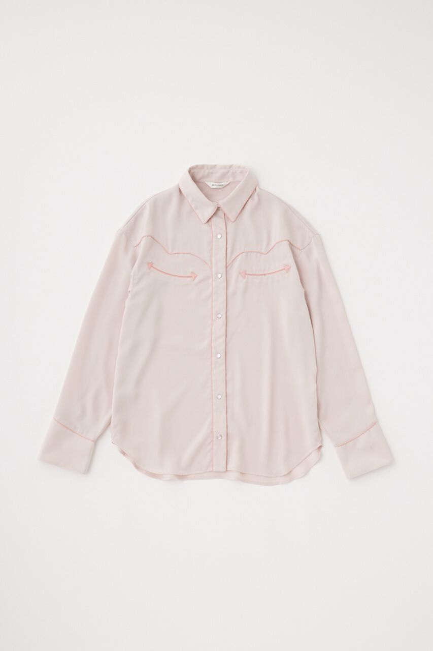 MOUSSY「WESTERN シャツ」|シャツ・ブラウス|L/PNK1