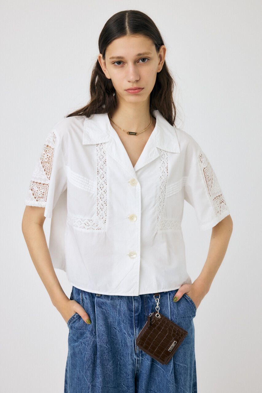 MOUSSY「CROCHET COMBI シャツ」|シャツ・ブラウス|