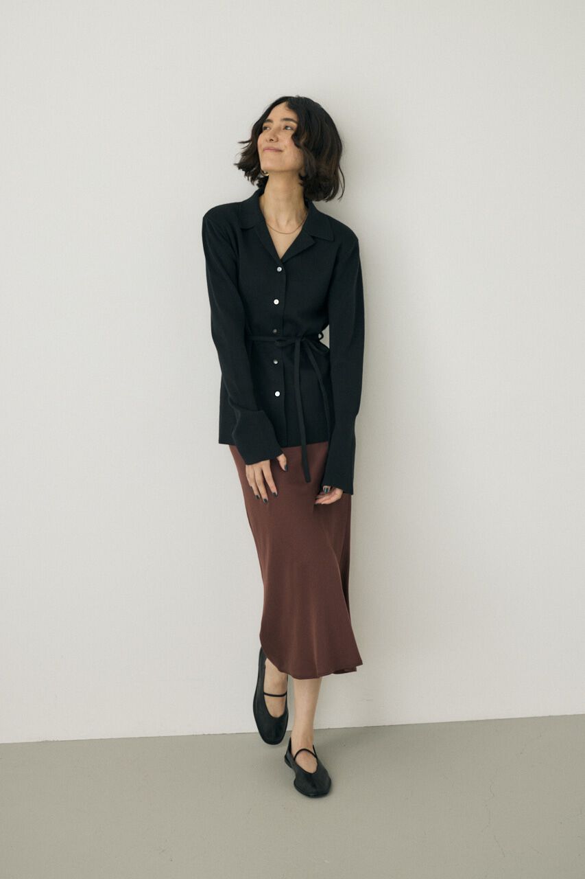 MOUSSY「サテンミディスカート　リサイクルポリエステル&times;レーヨン素材」|スカート|