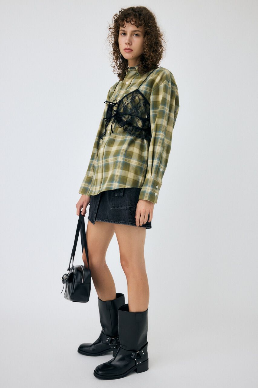 MOUSSY「WRAP デニムミニスカート」|スカート|