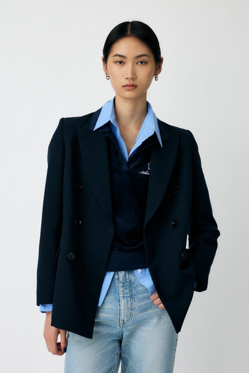 MOUSSY「DOUBLE BREASTED PEAKED ジャケット」|その他|D/NVY3