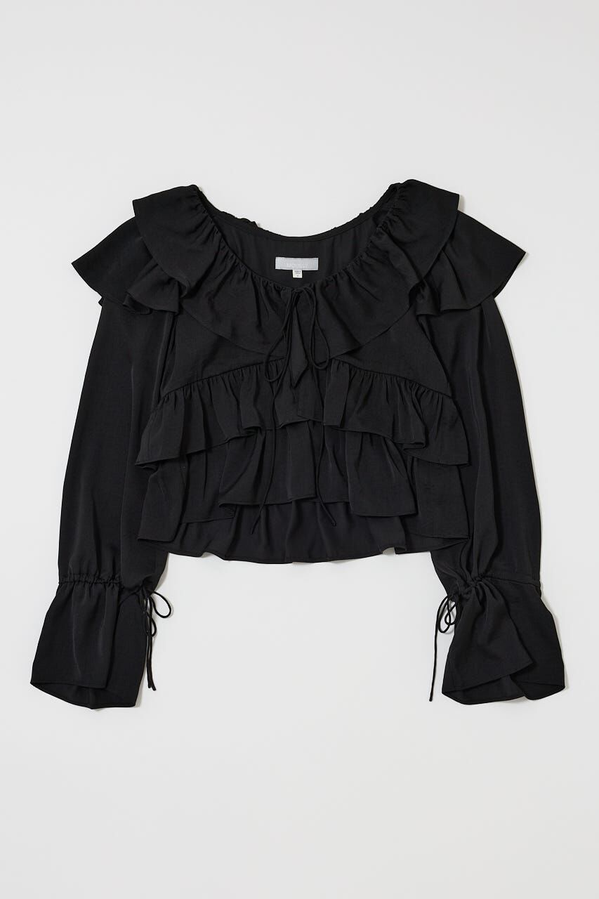 MOUSSY「PETAL ブラウス」|シャツ・ブラウス|BLK