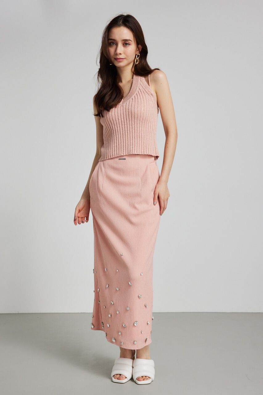 rienda「ホルターNCクロップドKnit TOP」|タンクトップ|