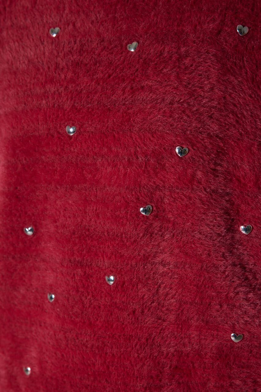 rienda「ハートビーズシャギーニットトップス」|ニット・セーター|