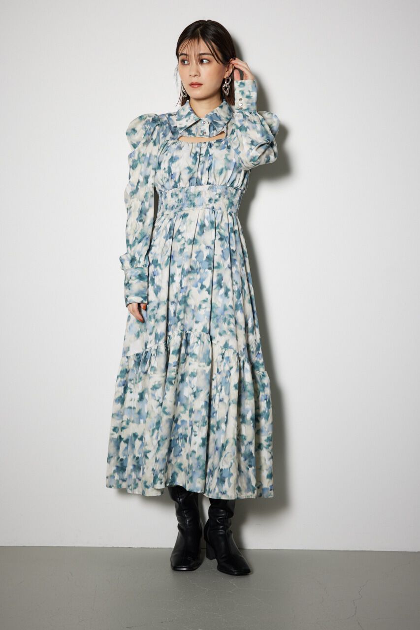 rienda「ウエストシャーリングシャツディテールワンピース」|ワンピース|