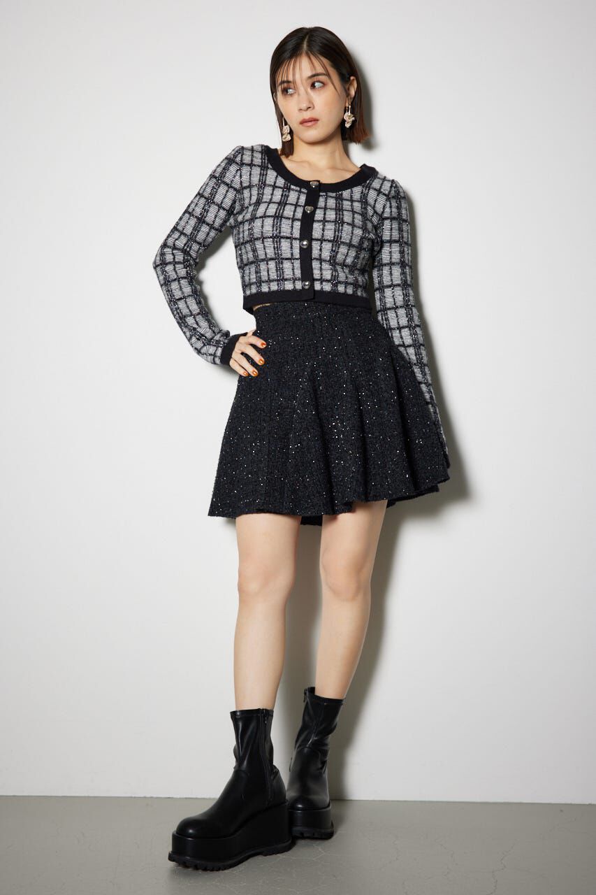 rienda「ボリュームフリルラメツイードスコットショートパンツ」|その他|