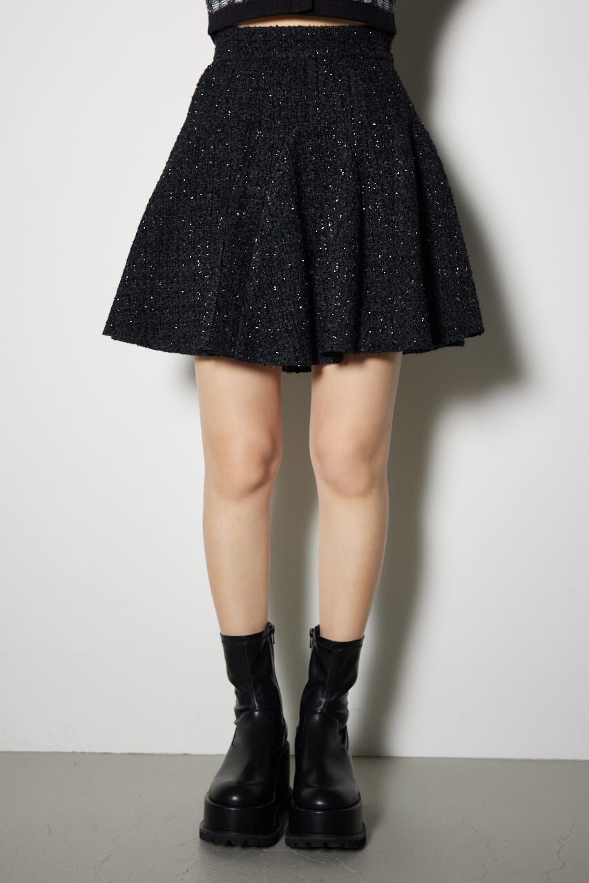 rienda「ボリュームフリルラメツイードスコットショートパンツ」|その他|