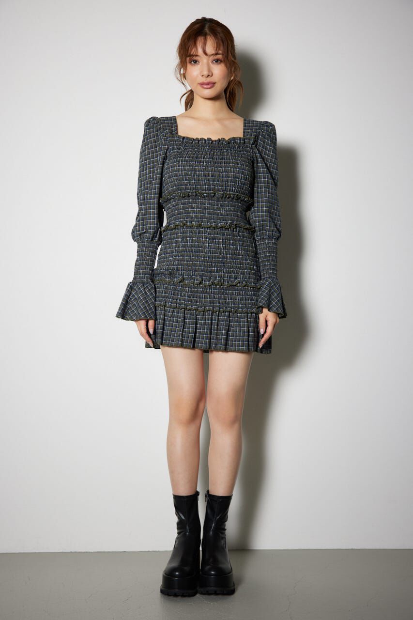 rienda「シャーリングタイトミニワンピース」|ワンピース|