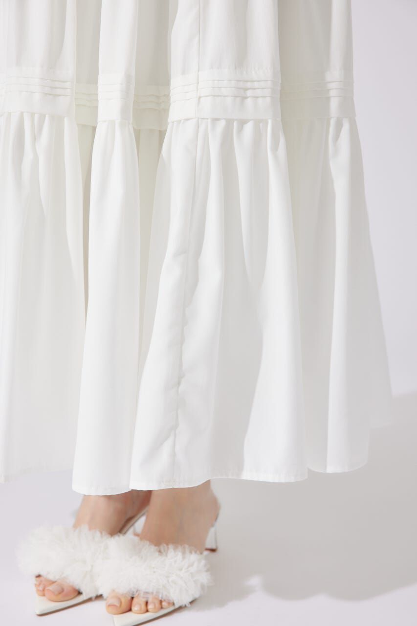 rienda「ウエストシャーリングタックデザインフレアスカート」|スカート|