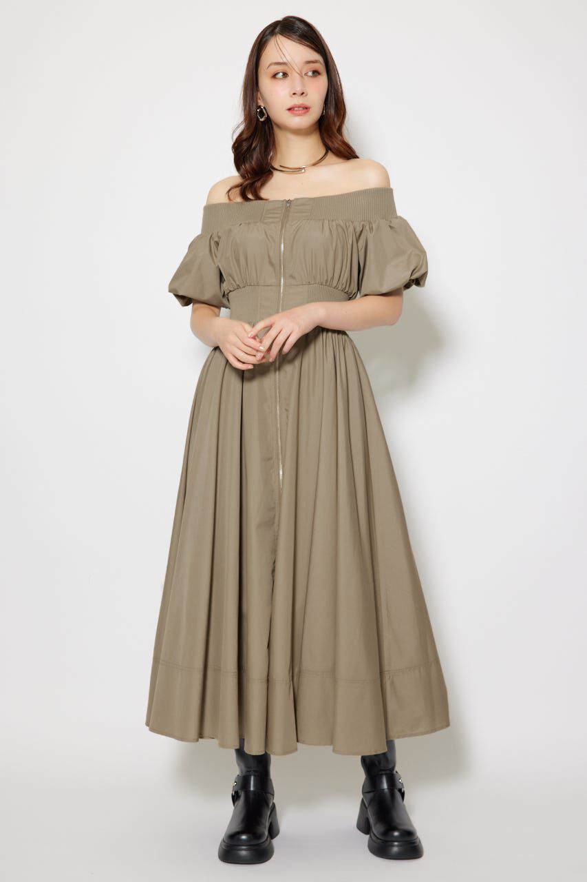 rienda「MA-1オフショルフレアワンピース」|ワンピース|