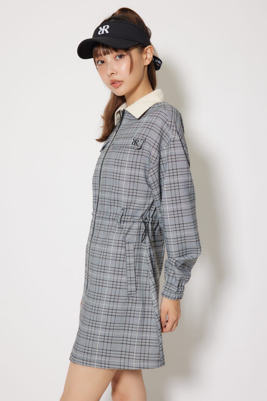 rienda「グレンチェックドロストワンピース」|ワンピース|