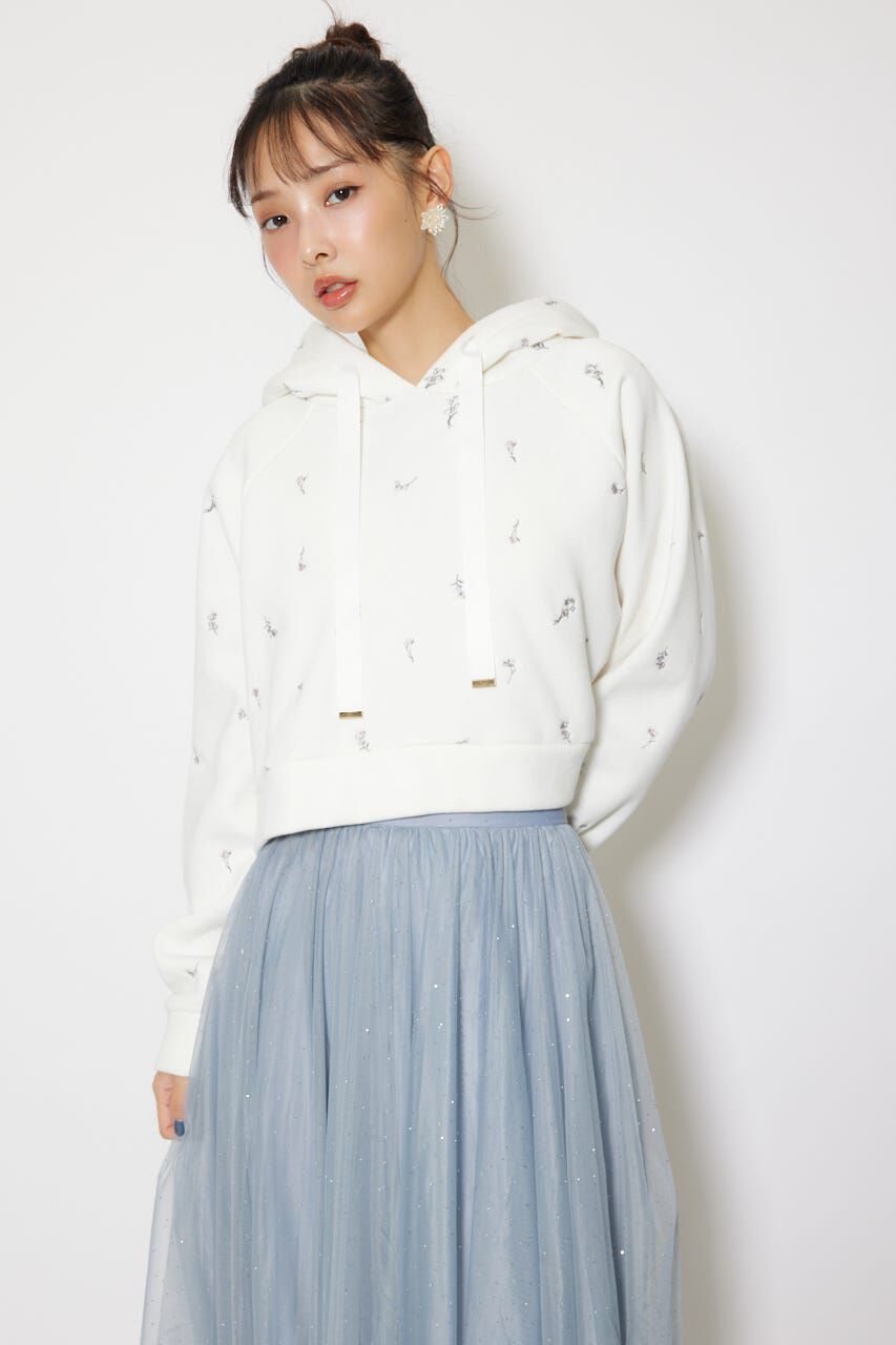 rienda「フラワー刺繍スウェットトップス」|Tシャツ・カットソー|