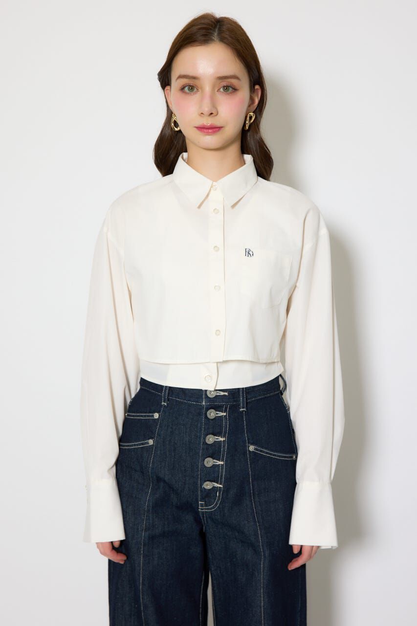 rienda「バックリボンレイヤードシャツ」|シャツ・ブラウス|