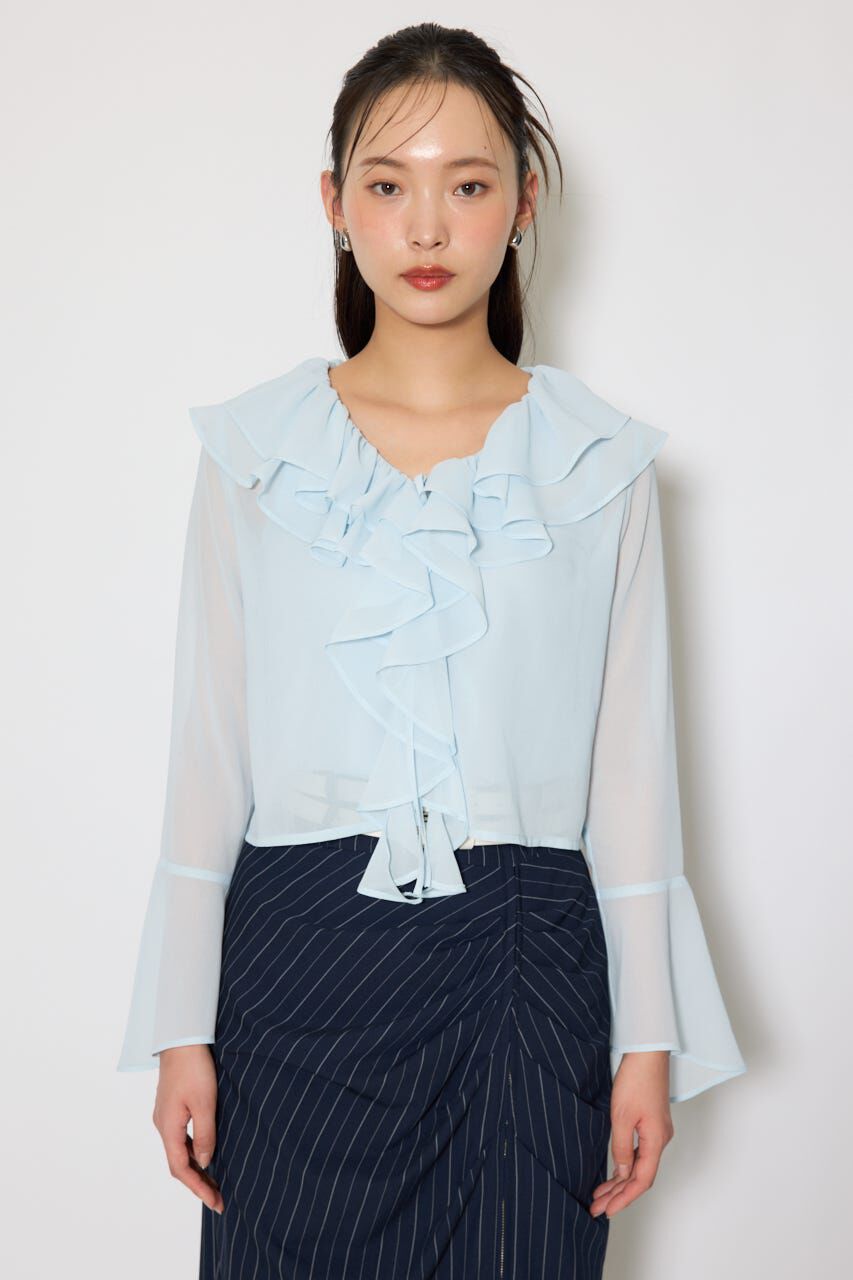 rienda「フリルカラートップス」|シャツ・ブラウス|