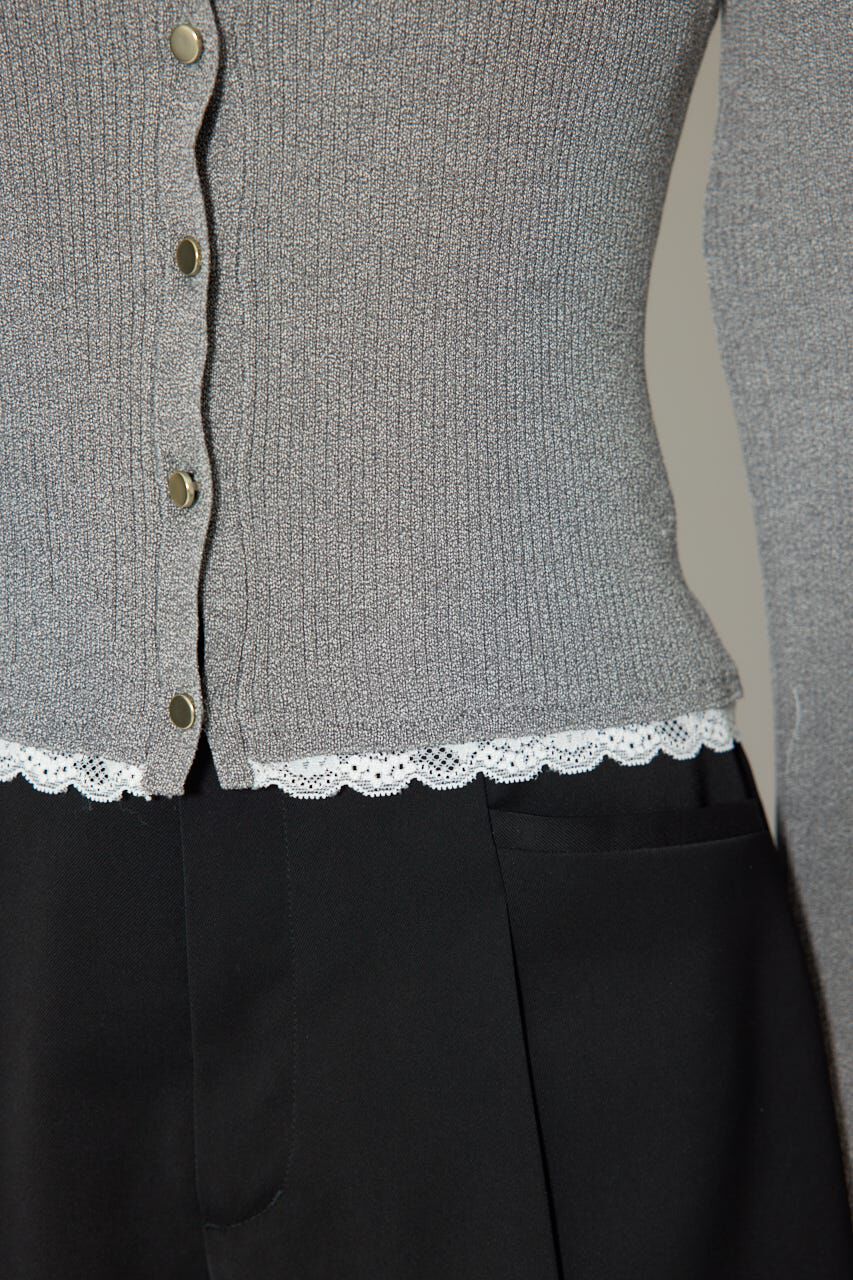 rienda「レースディティールニットカーディガンセット」|ニット・セーター|