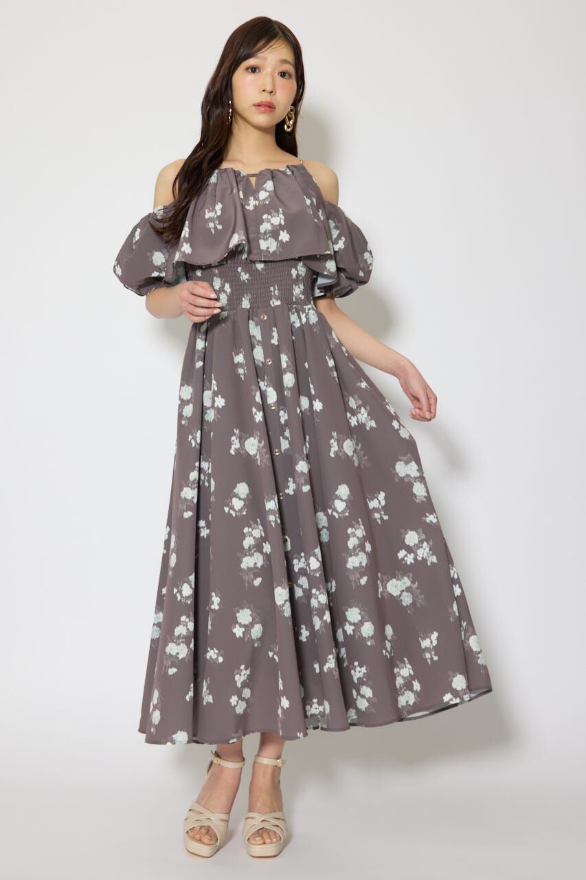 rienda「ウエストシャーリング2WAYフレアワンピース」|ワンピース|BRN