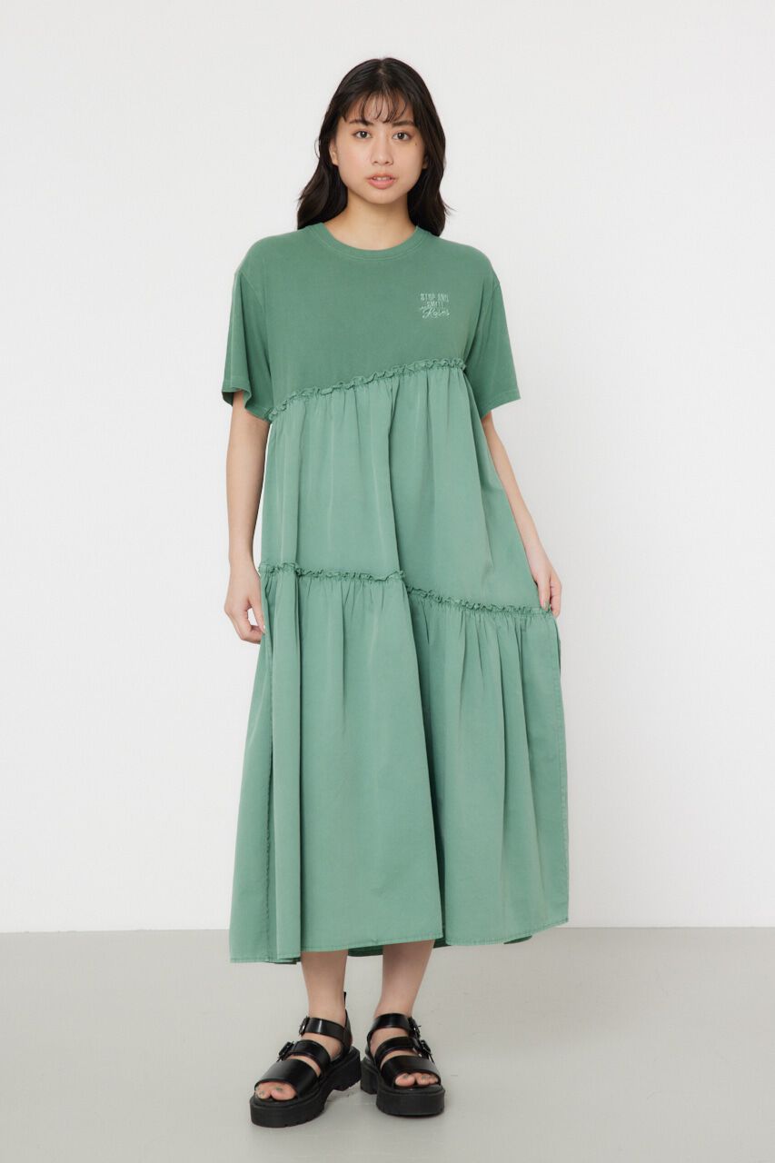 RODEO CROWNS「ピグメントギャザードッキングワンピース」|ワンピース|