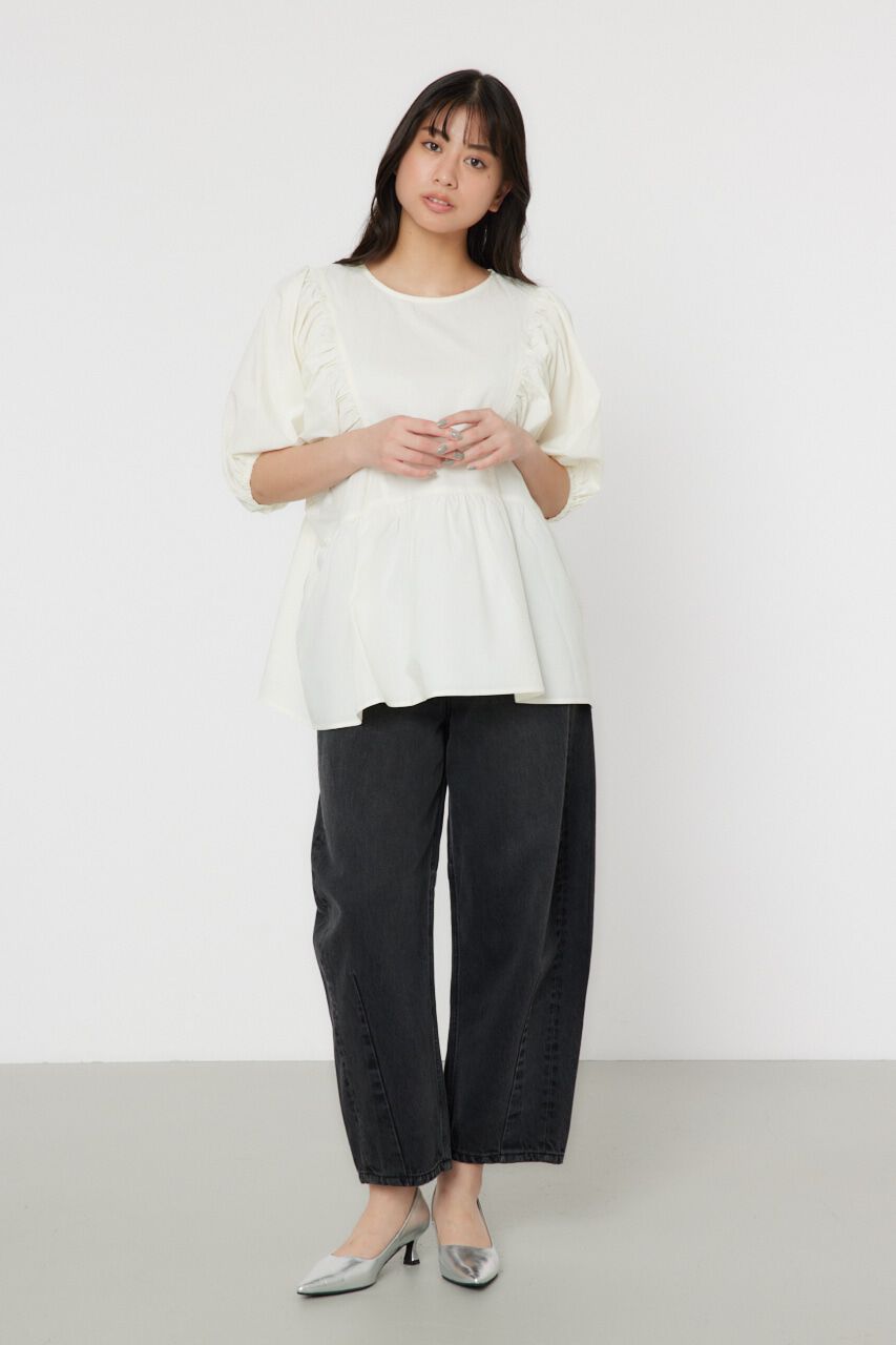 RODEO CROWNS「袖ボリュームペプラムトップス」|シャツ・ブラウス|