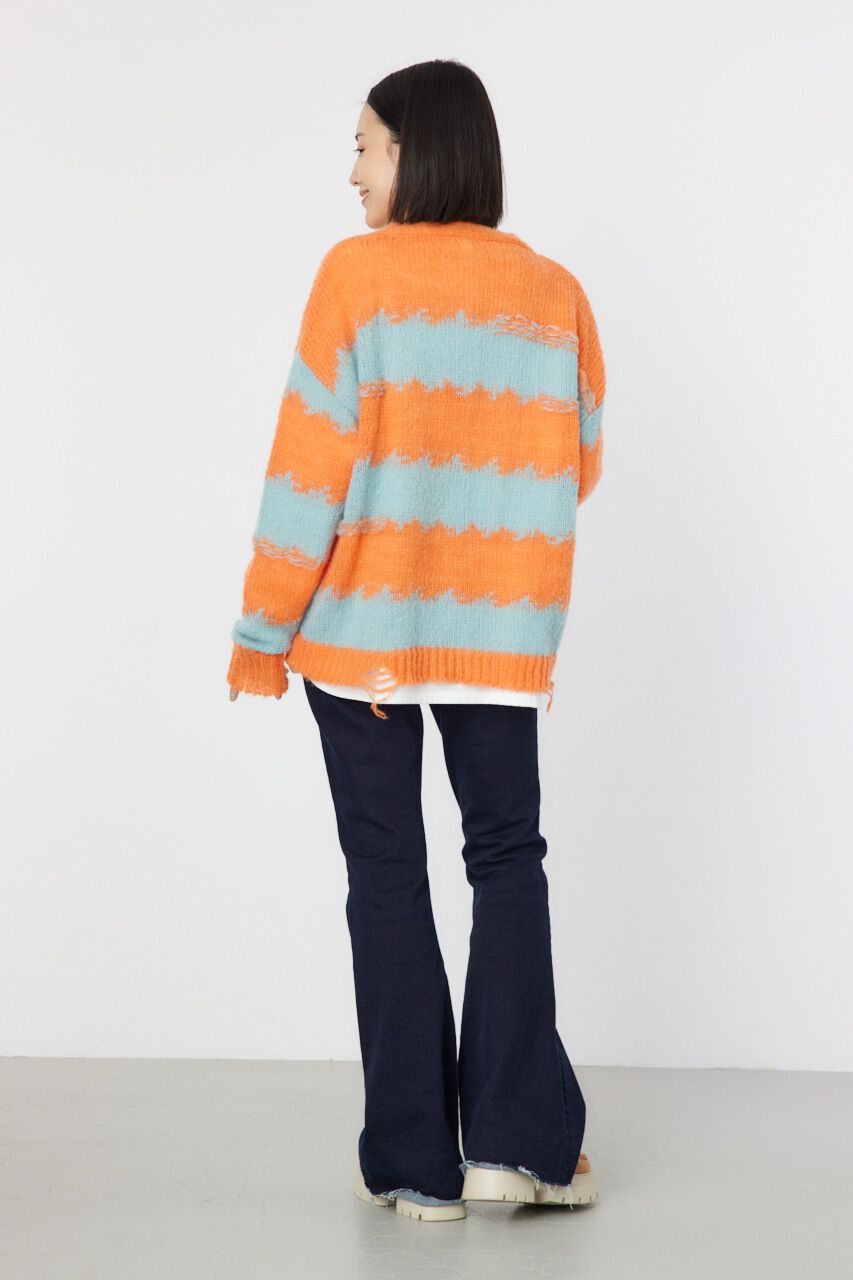 RODEO CROWNS「Grunge Border Knit カーディガン」|ニット・セーター|