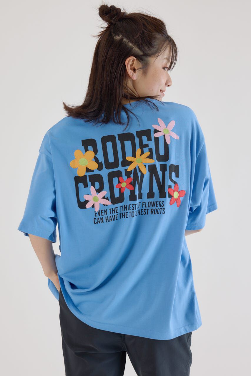 RODEO CROWNS「フラワークロスパッチTシャツ」|Tシャツ・カットソー|