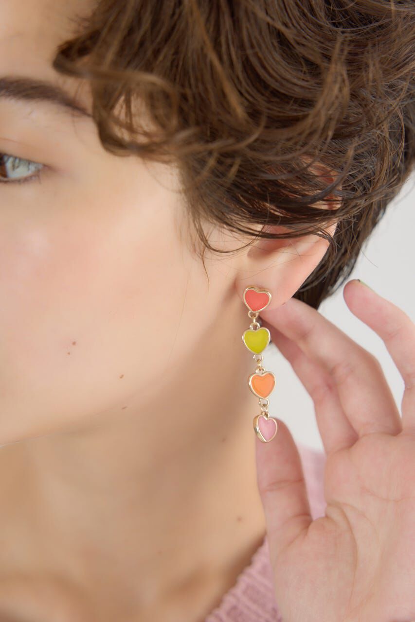 RODEO CROWNS「カラフルハート4連ピアス」|ピアス|
