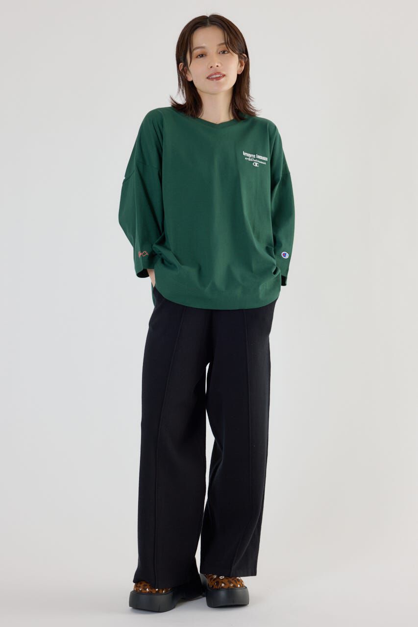 RODEO CROWNS「Champion Vネック7分袖トップス」|パーカー|