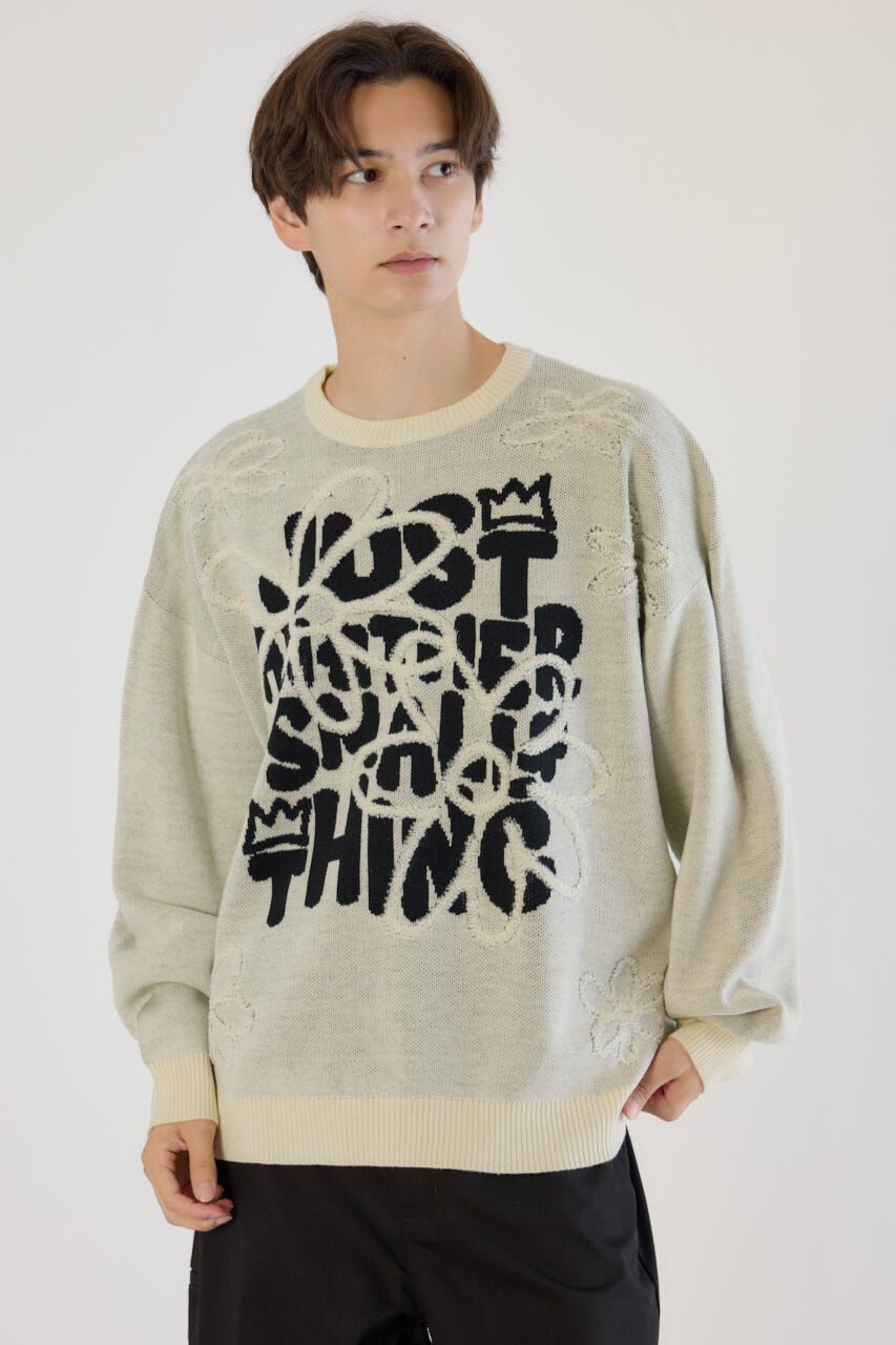 RODEO CROWNS「レタリングフラワーパイルニット」|ニット・セーター|