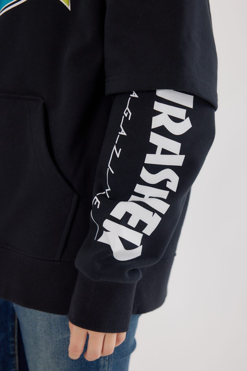 RODEO CROWNS「(THRASHER) レイヤードスウェットパーカー」|パーカー|