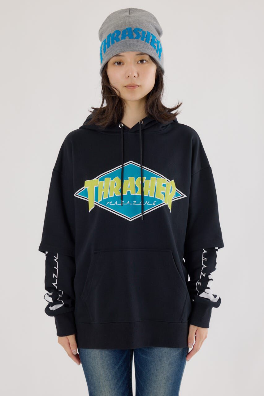 RODEO CROWNS「(THRASHER) レイヤードスウェットパーカー」|パーカー|