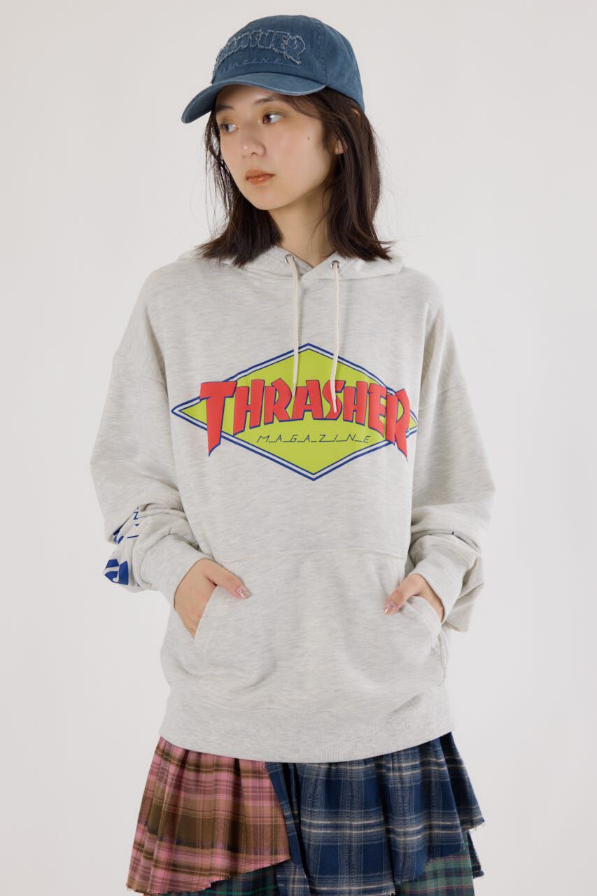 RODEO CROWNS「(THRASHER) レイヤードスウェットパーカー」|パーカー|